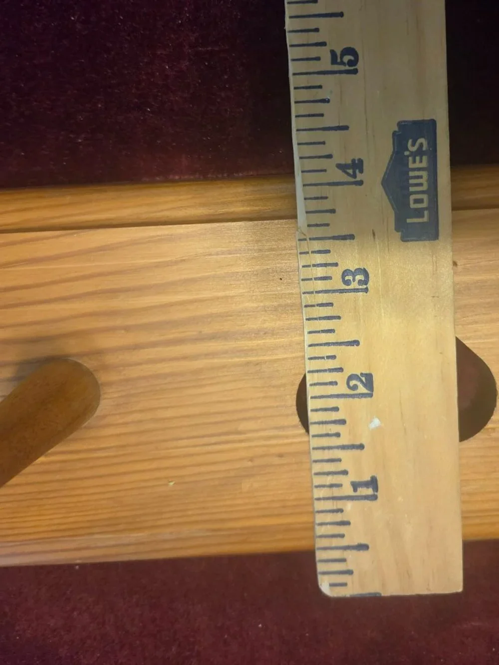 vintage wood cutout heart peg rack approx. 24 inches long